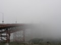 Golden Gate Bridge coverd with fog