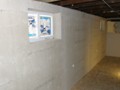 Cement boards on the wall 