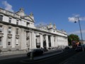 Sinn Fein protesters in front Government Building