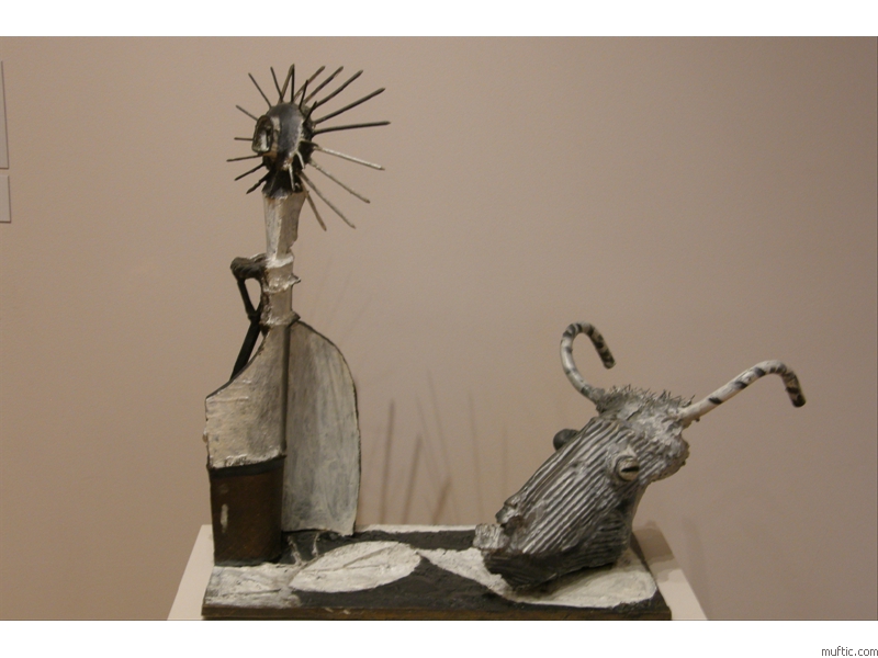 Pablo Picasso: Goat Skull and Bottle, 1951 - bronze