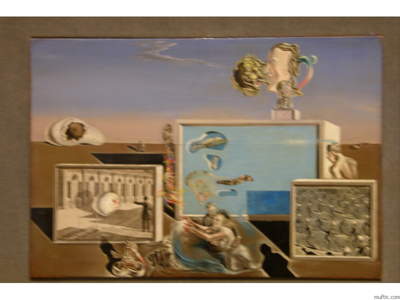 Salvador Dali: Illumined Plaesures, 1929 - oil and collage